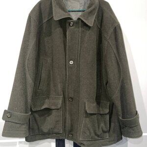 Massimo Moda Collection 2X 100% New Wool Coat Green